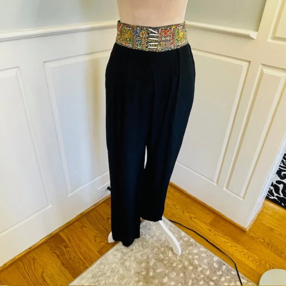 Vintage Platinum By Dorothy Schoelen Abstract Beaded Pant/Jacket Boho Art Medium - Picture 3 of 15